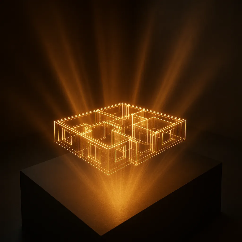 Holographic floor plan visualization